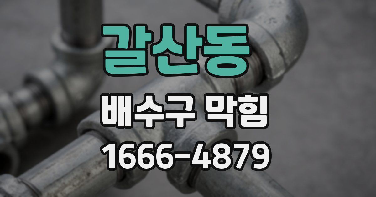갈산동 배수구 막힘