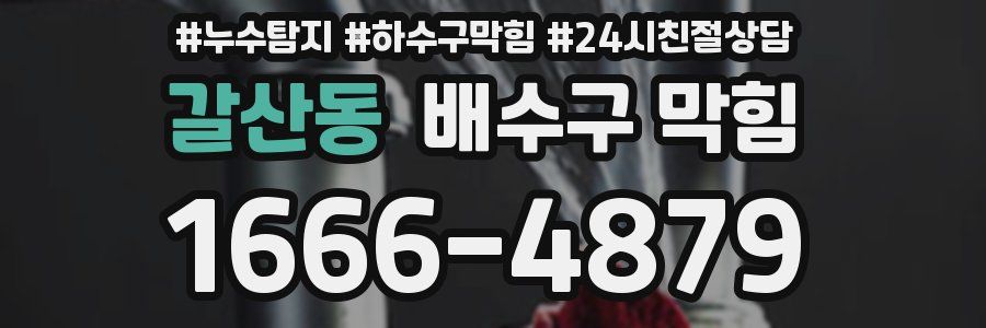 갈산동 배수구 막힘