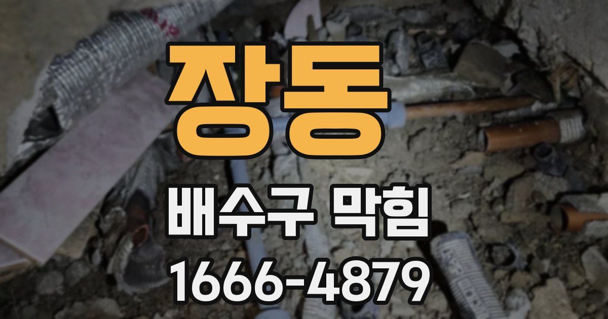 장동 배수구 막힘