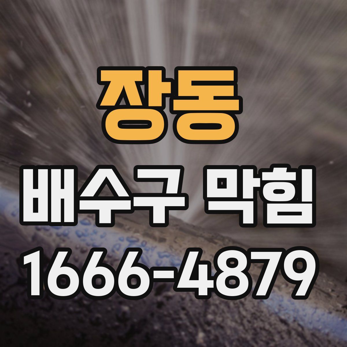 장동 배수구 막힘