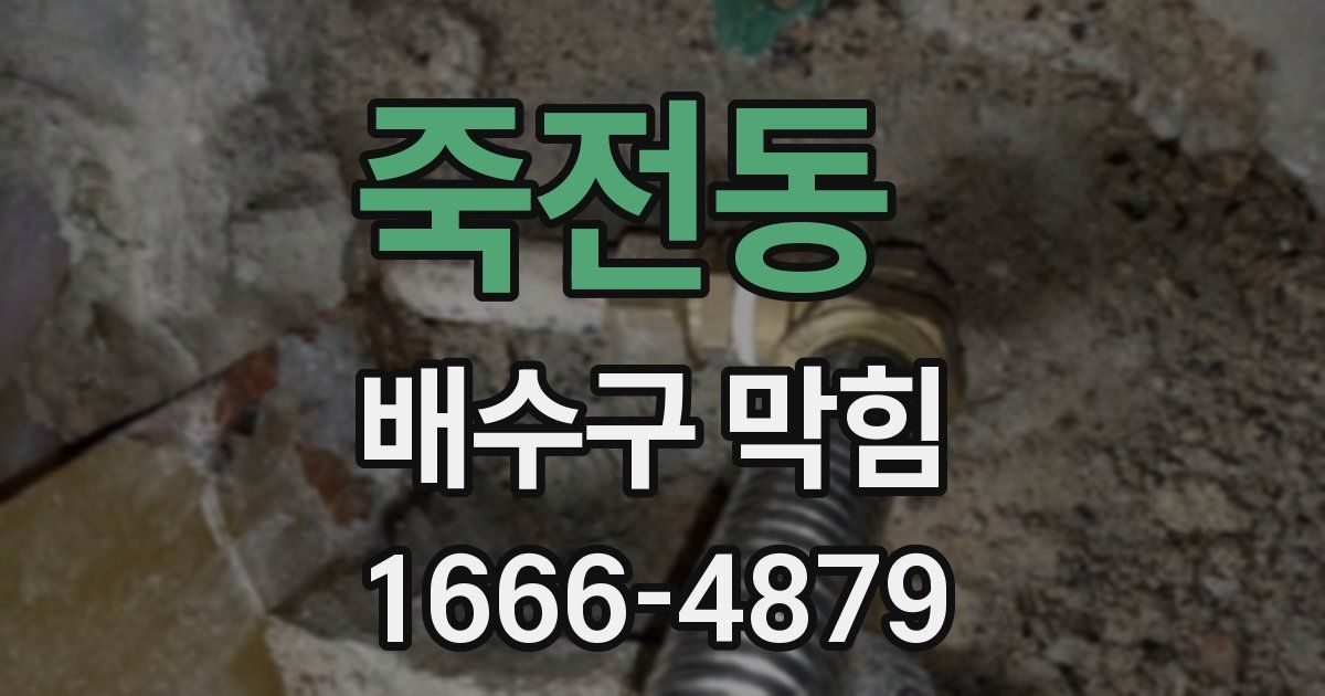 죽전동 배수구 막힘