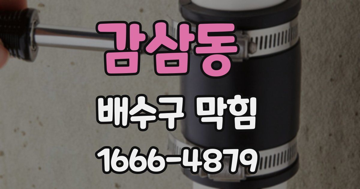 감삼동 배수구 막힘