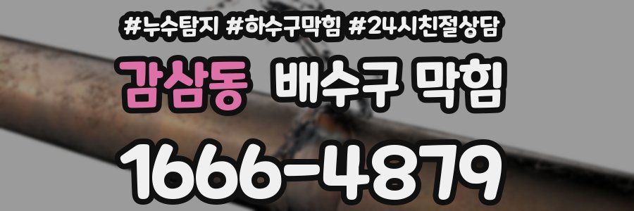 감삼동 배수구 막힘