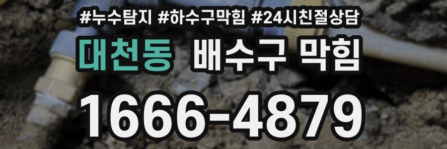 대천동 배수구 막힘