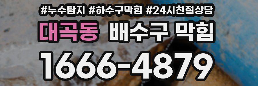 대곡동 배수구 막힘