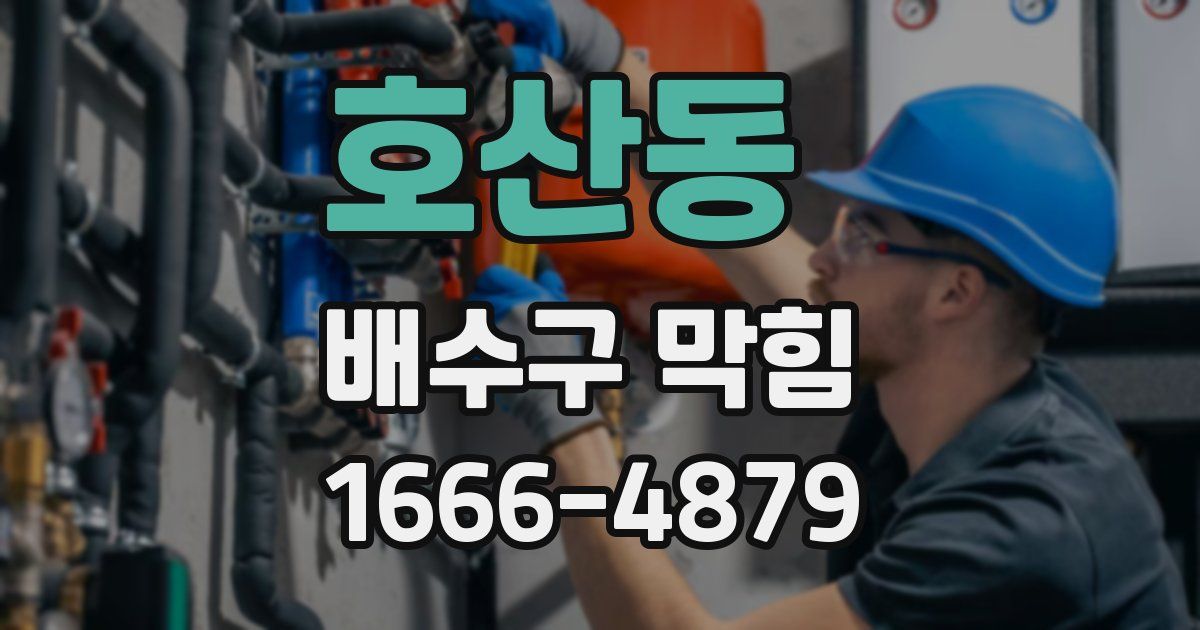 호산동 배수구 막힘