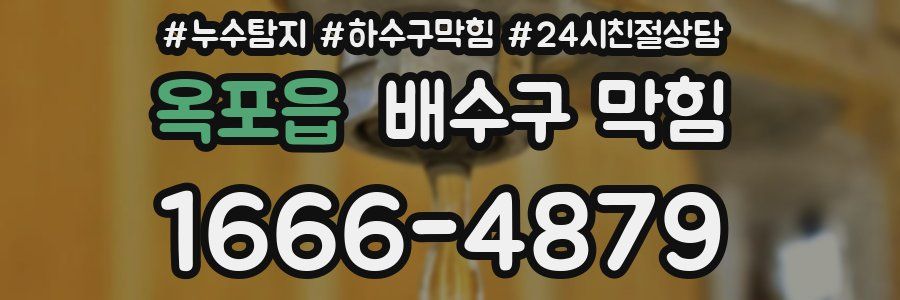옥포읍 배수구 막힘