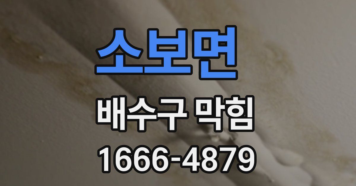 소보면 배수구 막힘