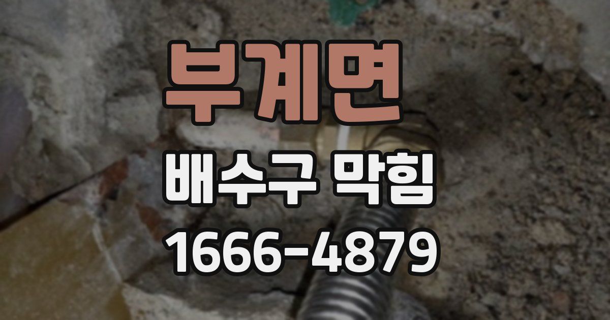 부계면 배수구 막힘