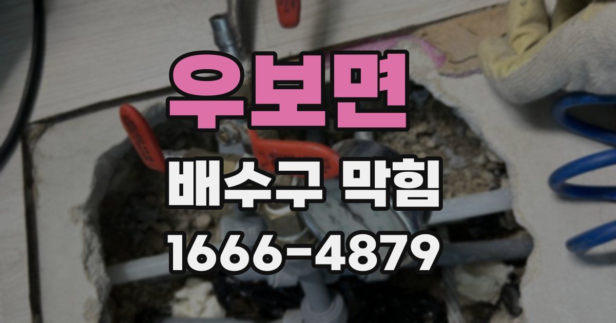 우보면 배수구 막힘