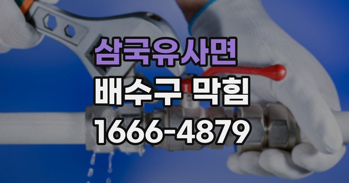 삼국유사면 배수구 막힘