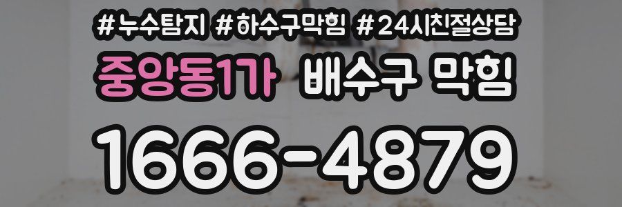 중앙동1가 배수구 막힘