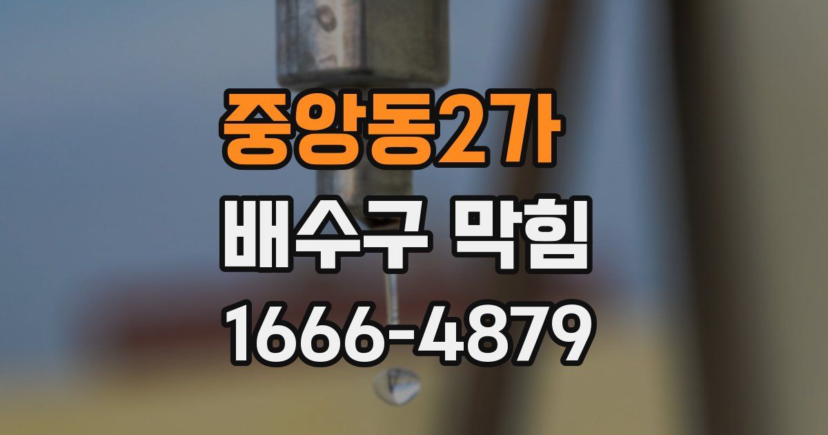 중앙동2가 배수구 막힘