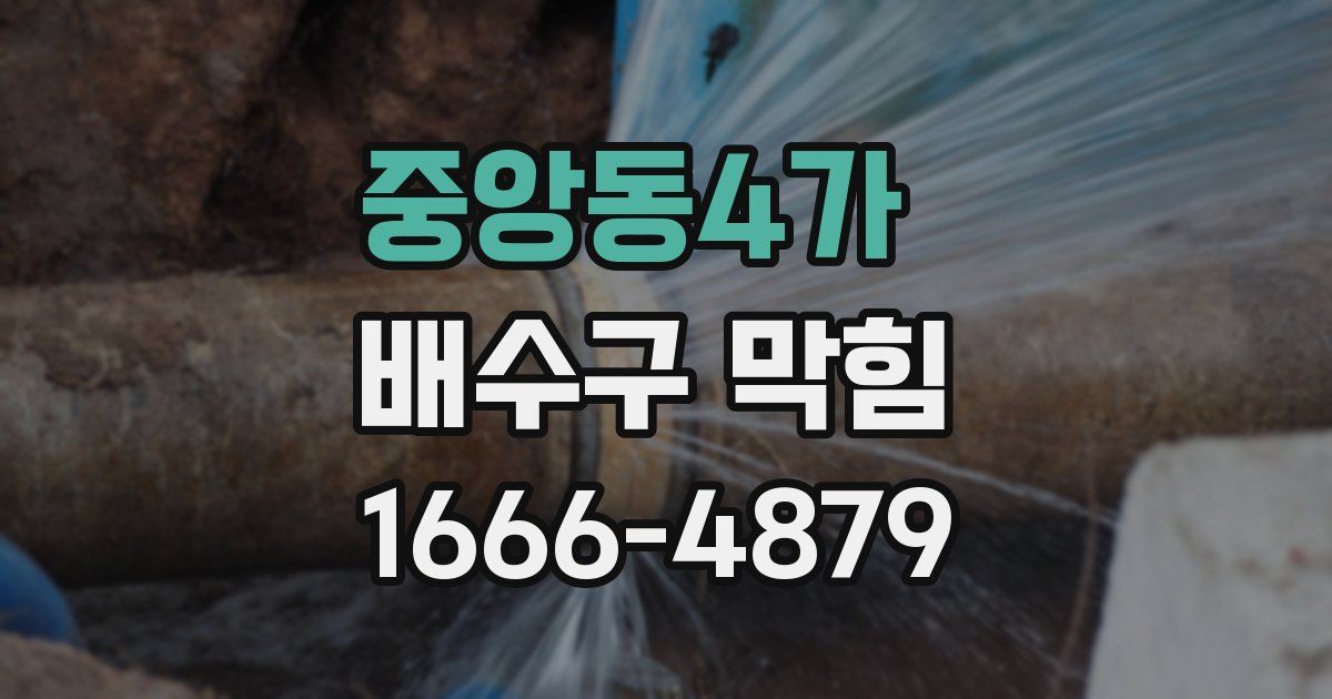 중앙동4가 배수구 막힘