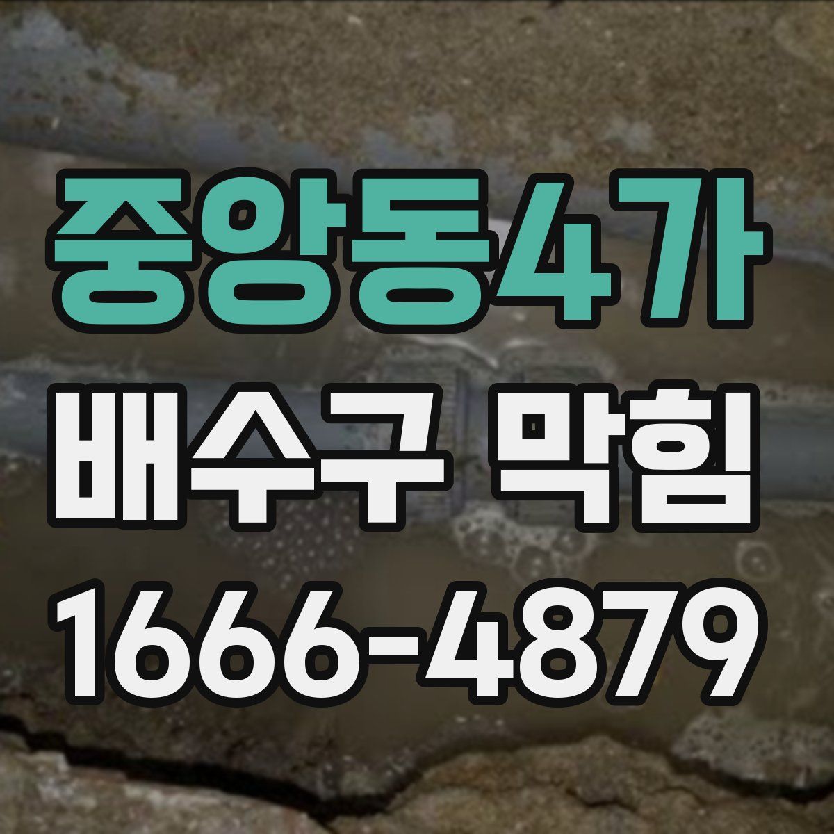 중앙동4가 배수구 막힘