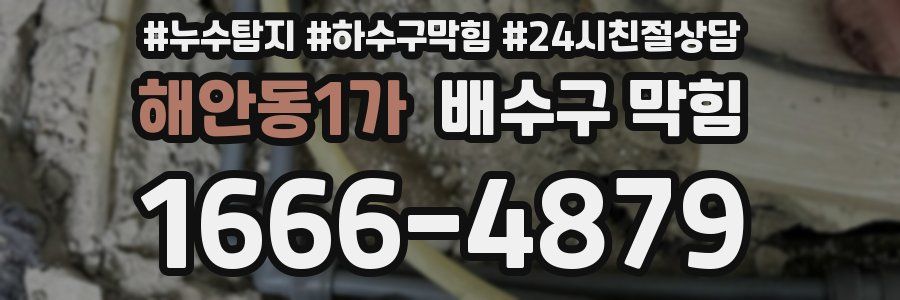 해안동1가 배수구 막힘