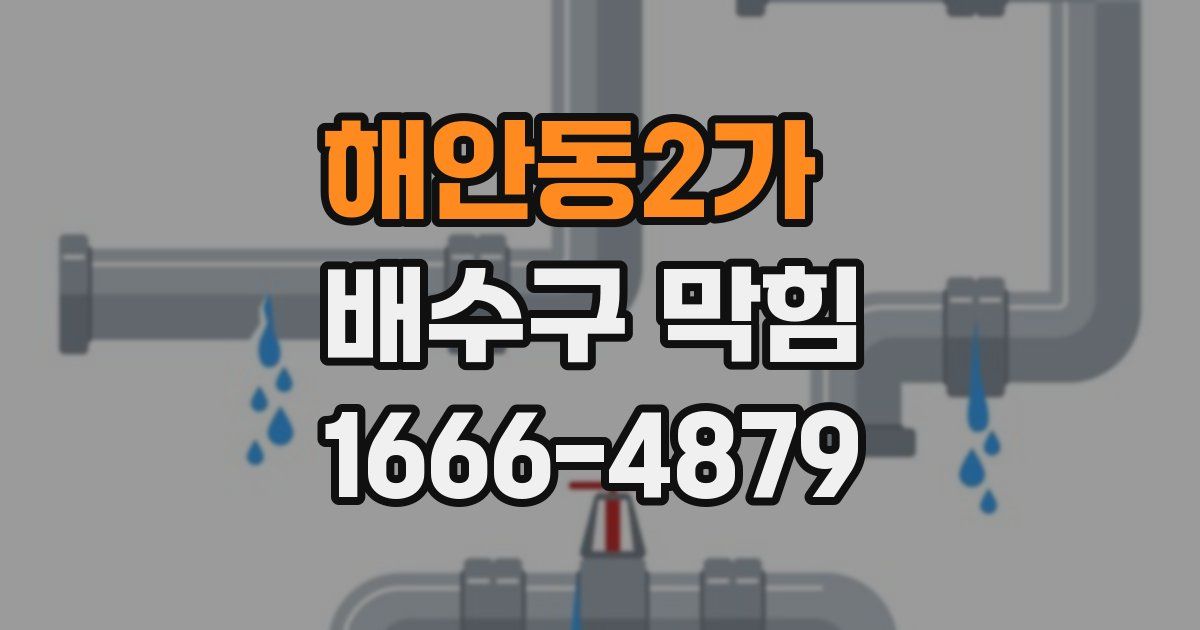 해안동2가 배수구 막힘