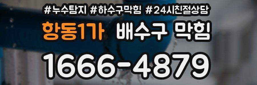 항동1가 배수구 막힘