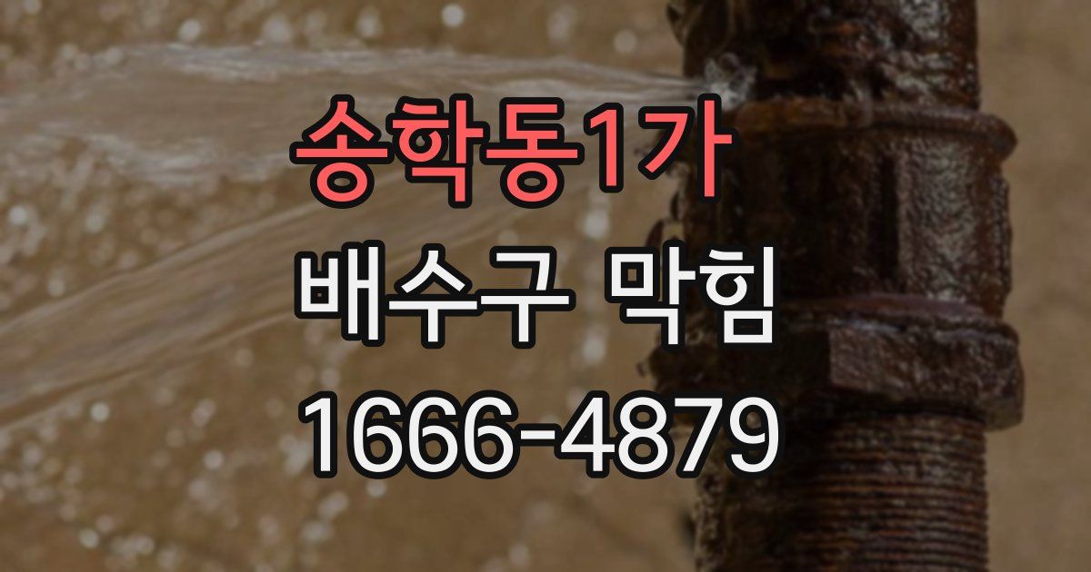 송학동1가 배수구 막힘
