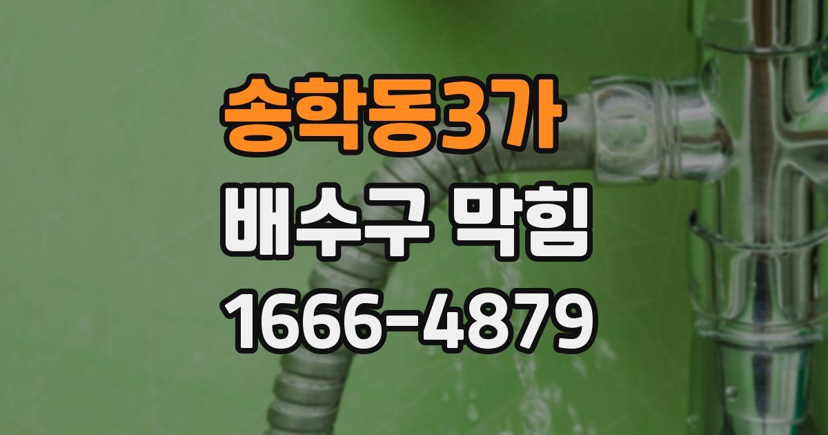 송학동3가 배수구 막힘