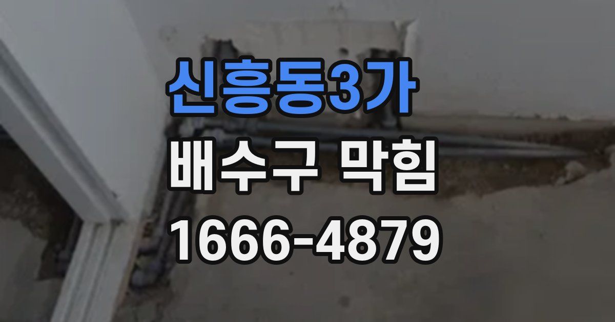 신흥동3가 배수구 막힘
