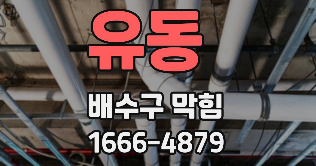 유동 배수구 막힘