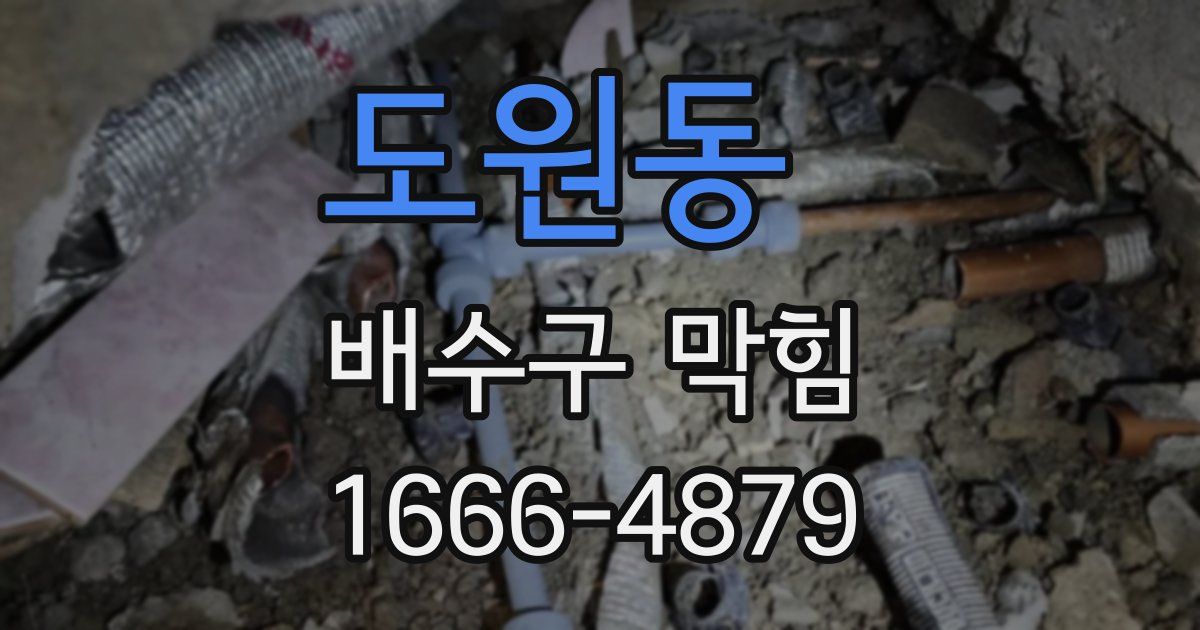 도원동 배수구 막힘
