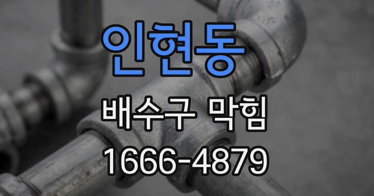 인현동 배수구 막힘