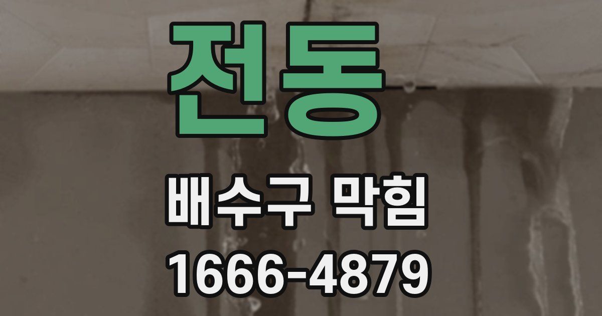 전동 배수구 막힘