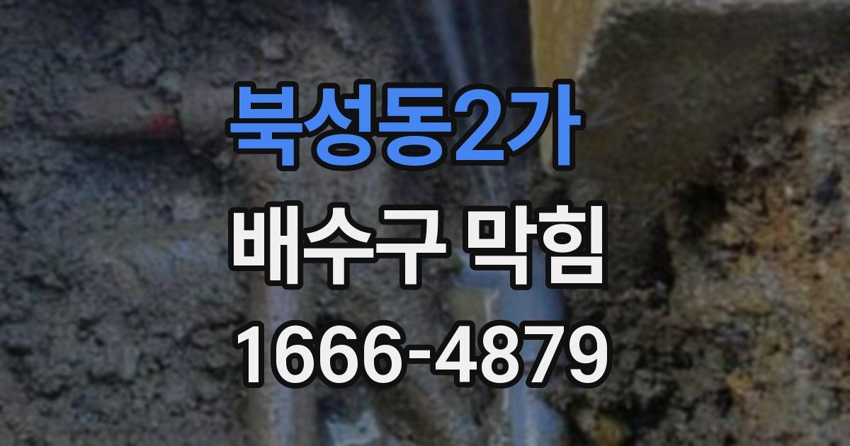 북성동2가 배수구 막힘