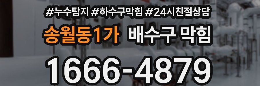 송월동1가 배수구 막힘