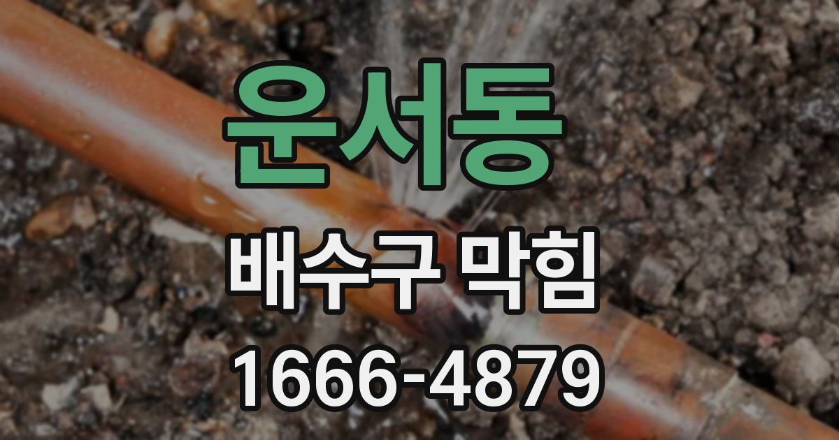 운서동 배수구 막힘