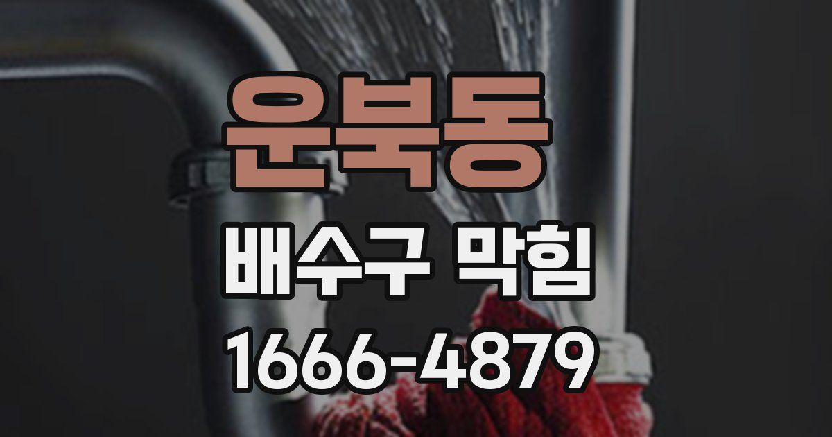 운북동 배수구 막힘
