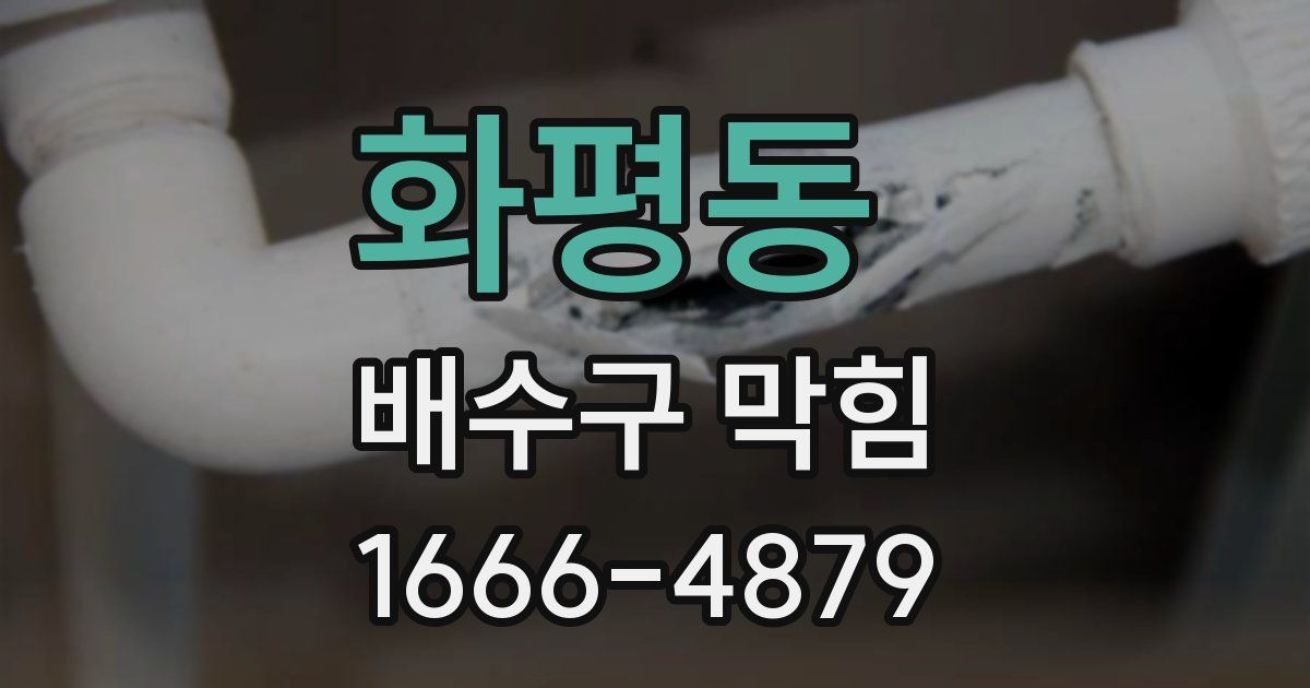 화평동 배수구 막힘