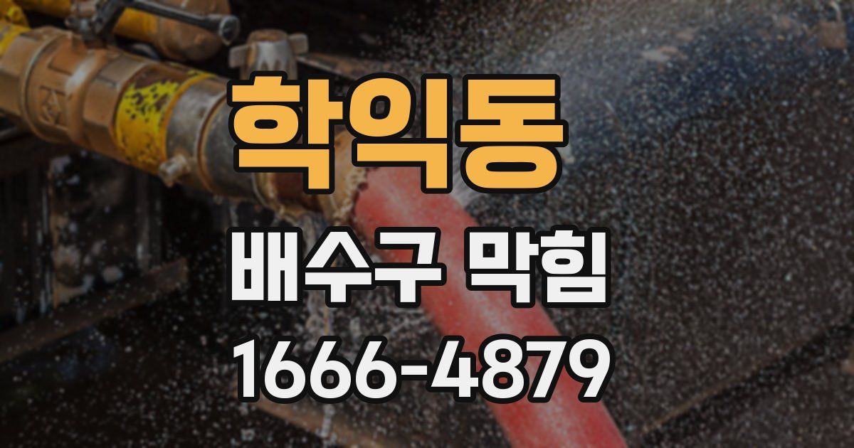 학익동 배수구 막힘