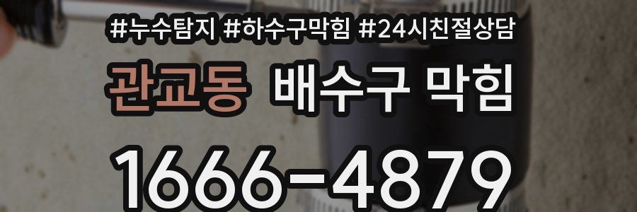 관교동 배수구 막힘