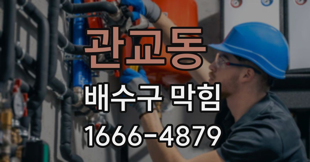 관교동 배수구 막힘