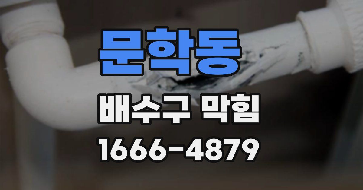 문학동 배수구 막힘