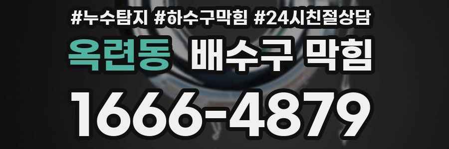 옥련동 배수구 막힘