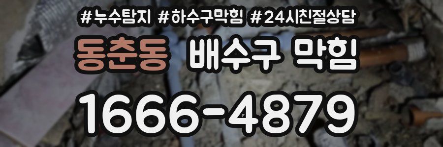 동춘동 배수구 막힘