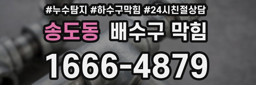 송도동 배수구 막힘