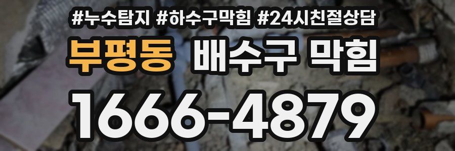 부평동 배수구 막힘