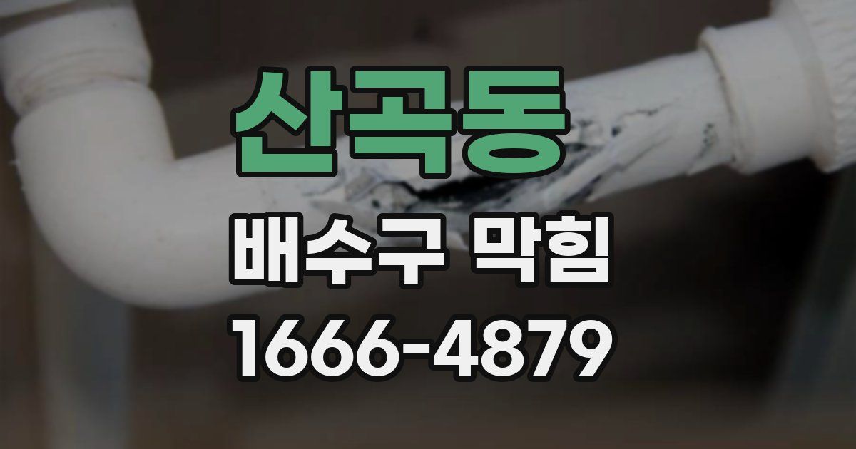 산곡동 배수구 막힘
