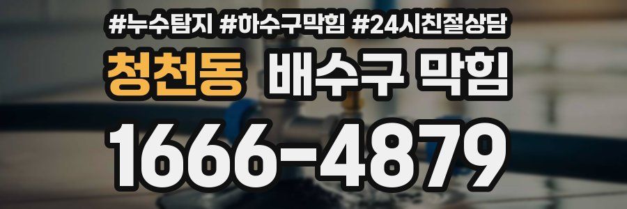청천동 배수구 막힘