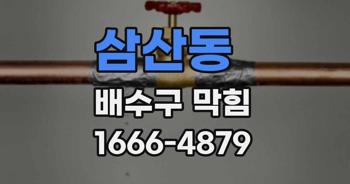 삼산동 배수구 막힘