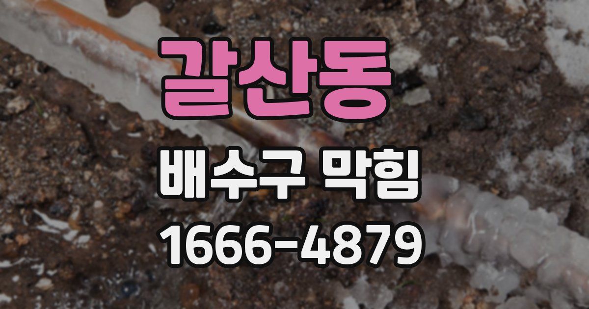 갈산동 배수구 막힘
