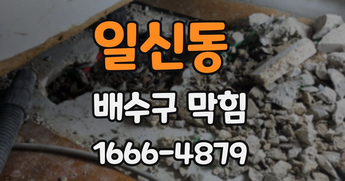 일신동 배수구 막힘