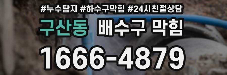 구산동 배수구 막힘