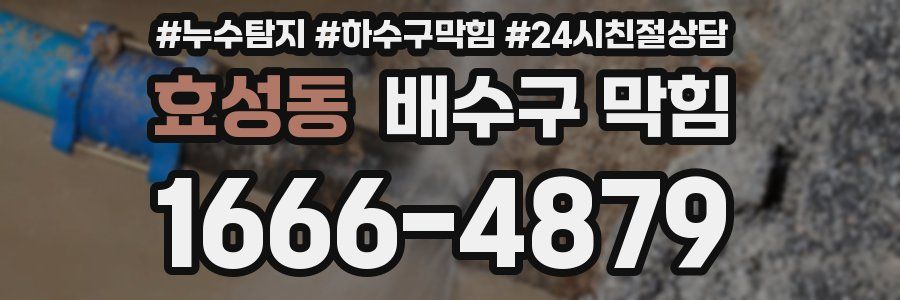 효성동 배수구 막힘