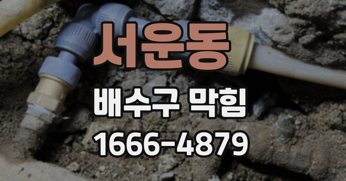 서운동 배수구 막힘